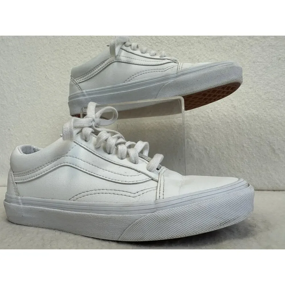 VANS Old Skool Leather Lowtop Sneaker Women's SZ 6.5 Men's SZ 5.0 Skatelife